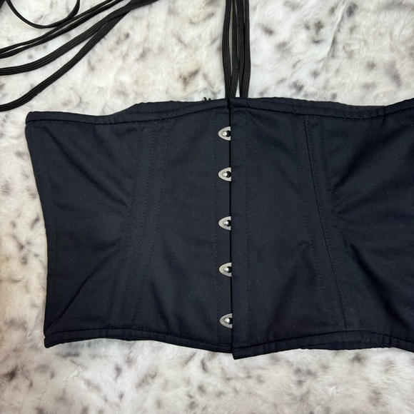 Snatched by A.D corset metal boning waist trainer cinch lace up tie back black - Picture 4 of 11
